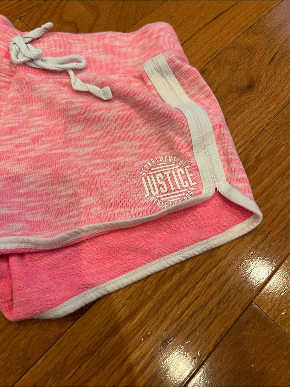 Justice Girls Pink and Aqua Athletic Knit Shorts Set of 3 Size 8